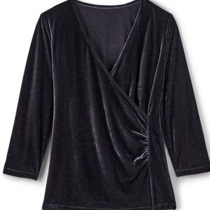 Soft Surroundings Velvet Alyssa Knit Top, Size PXS